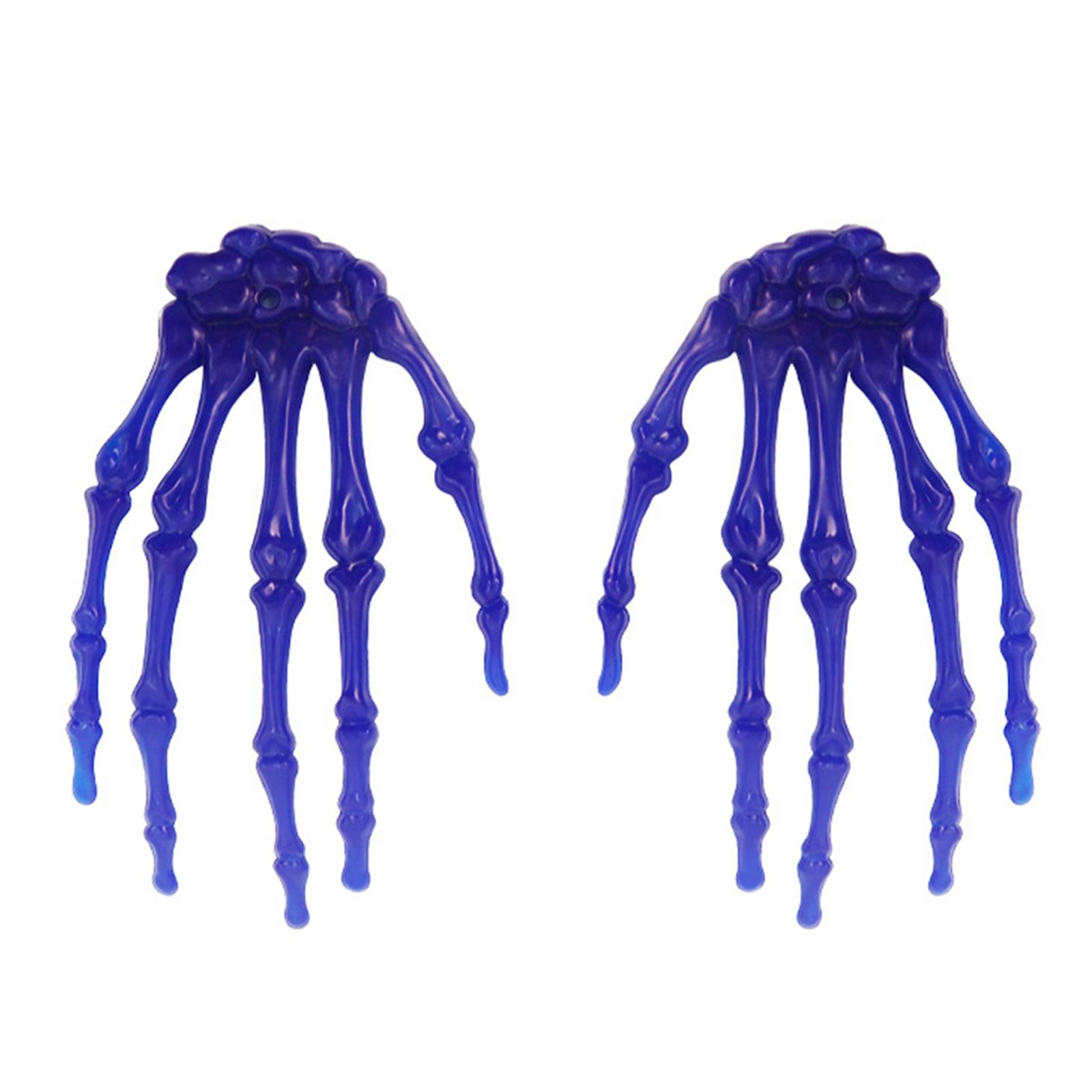 

Halloween Skeleton Hands Decorations Realistic Simulation Human Hands for Halloween Party Scary Decoration Props синий