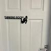 1Pc Modern Metal Toilet Door Sign - Thinking Room Wall Mount Sculpture, Home Decor Artwork, Decorative Door Frame Pendant