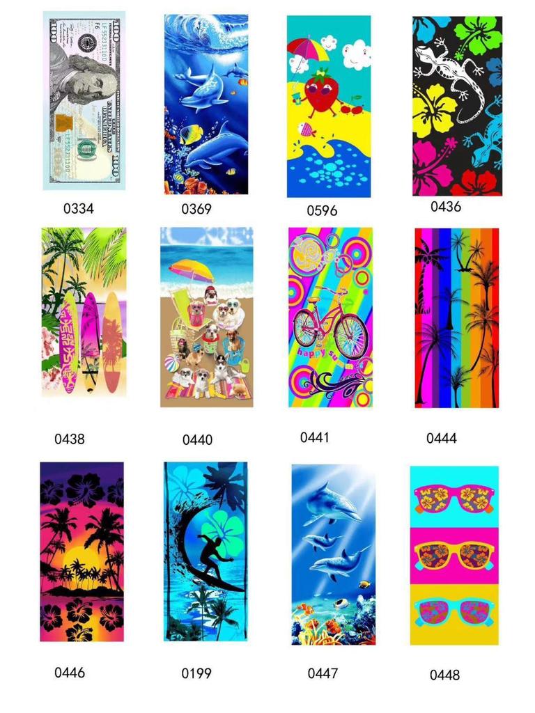 Cross-border Soft Quick-Dry Beach & Sport Towel - Absorbent, Lightweight, Printed Design