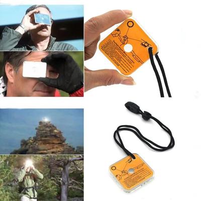 Outdoor Survival Reflective Signal Mirror For Hiking Camping Emergency Practical Daylight Reflective Tool First Aid Supplies1Pc