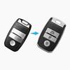 3 Knappar Skal Fob För KIA Rio Rio5 Sportage Ceed Cerato K3 KX3 K4 K5 Sorento Optima Picanto TPU Läder Bil Smart Nyckelfodral Skydd