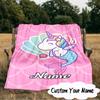 Custom Name Unicorn Dreams Art Blanket  Ideal Bedding Blanket Perfect for Travel, Camping, Living Rooms, Offices, Sofas, Fan Christmas gift