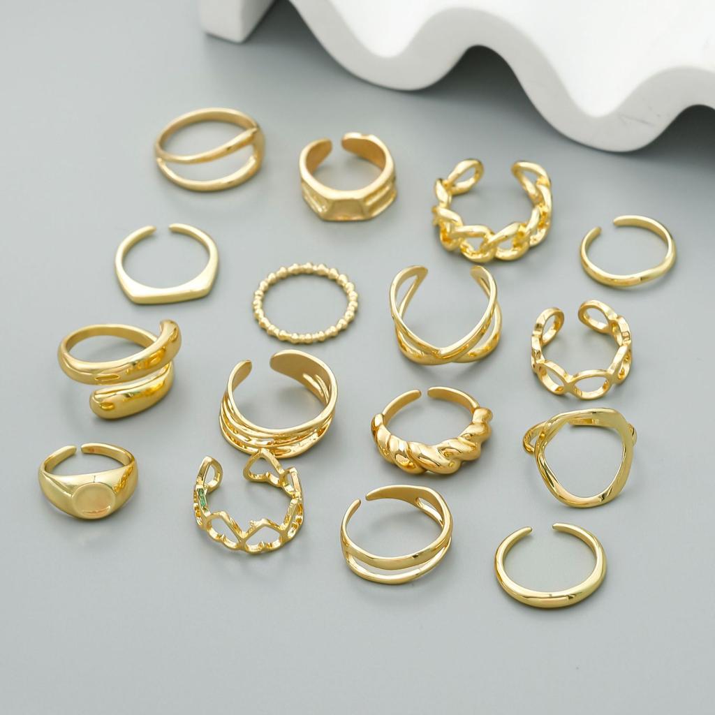 Light Luxury Women's Love Design Open Ring, Personalized Niche Design Geometric Ring Jewelry