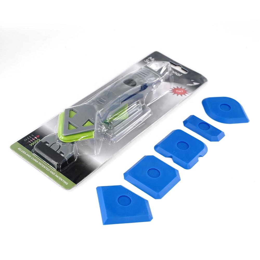 Factory 7 in 1 Silicon Caulking Tool Kit Sealant Caulk Remover Scraper Sealant Finishing Tool Kit (Green,Caulking tools) зелёный