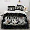 3D Print Historic Route 6 Mother Road Beding Set Bedrom Soft Modern Bedspreads Comefortable Soft with Soft Fabric Duvet Cover Quilt Pilowcase