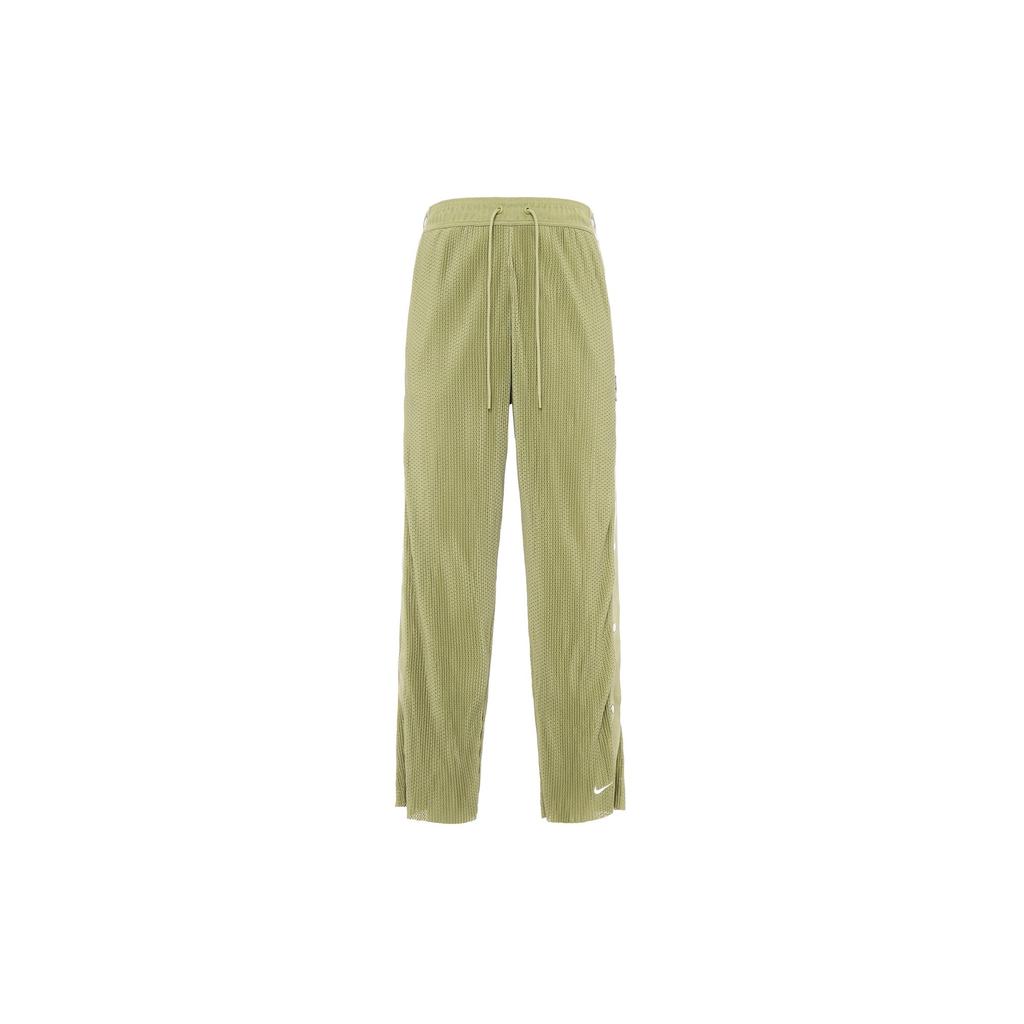 Nike Knitted Sweatpants Men's Olive Green Moderate Straight Fit Pants DX6659-276