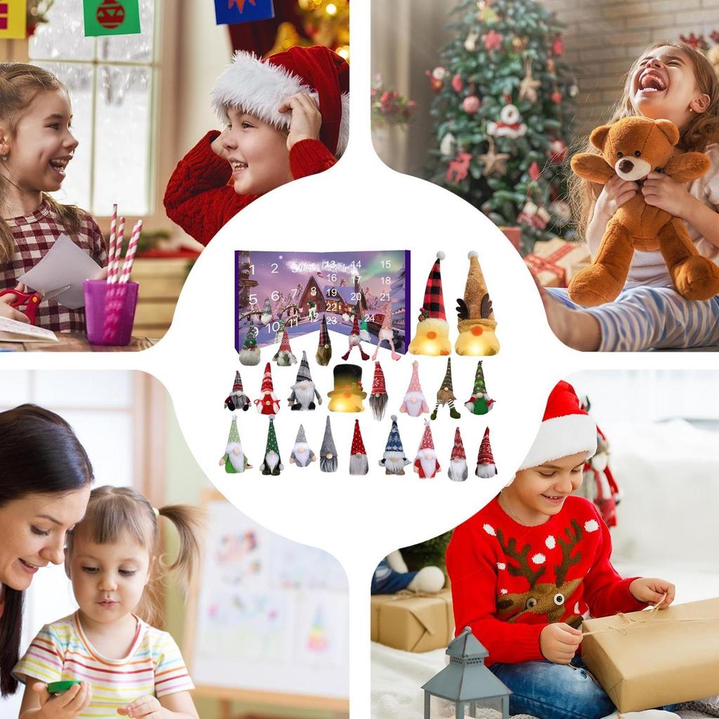 Leuchtender Adventskalender 2026 Weihnachts-Countdown-Kalender Niedlicher Wicht Weihnachtsschmuck Weihnachtsbaumschmuck Weihnachtsgeschenke