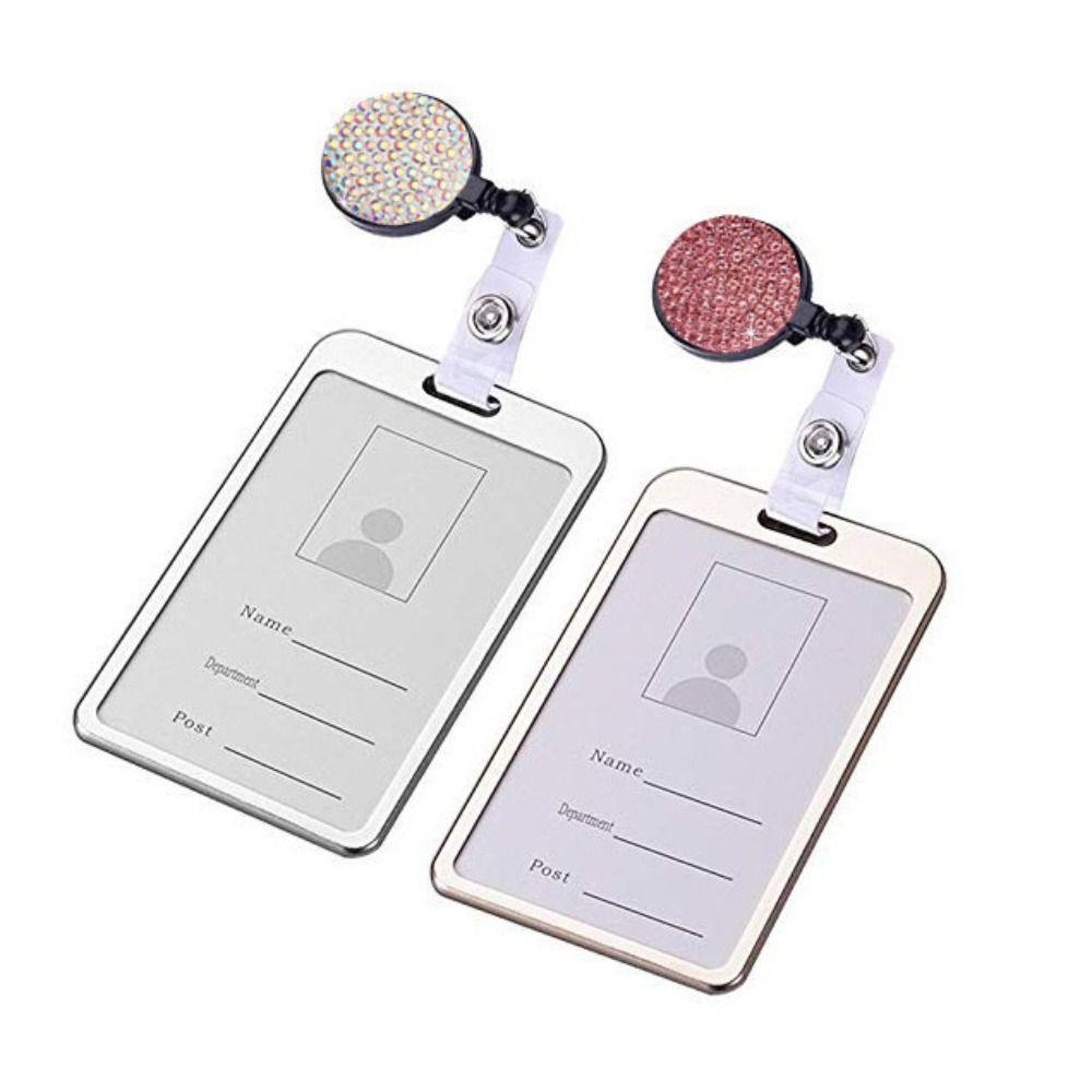 Chest Card Nurse Badge Reel Sparkle Easy Pull Buckle Retractable Badge Holder  Doctor Hospital