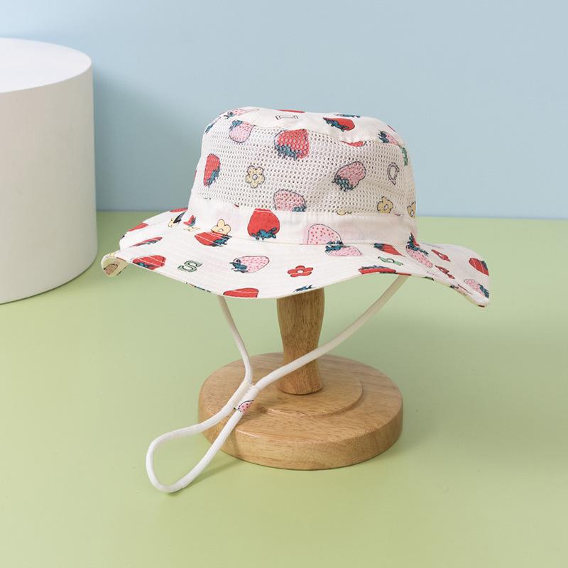 Verão Novo Malha Chapéus Balde Infantil Para Meninos Meninas Bonito Desenho Animado Chapéu de Sol Chapéu Panamá Protetor Solar Caminhada Pesca Chapéu Chapéu de Pescador