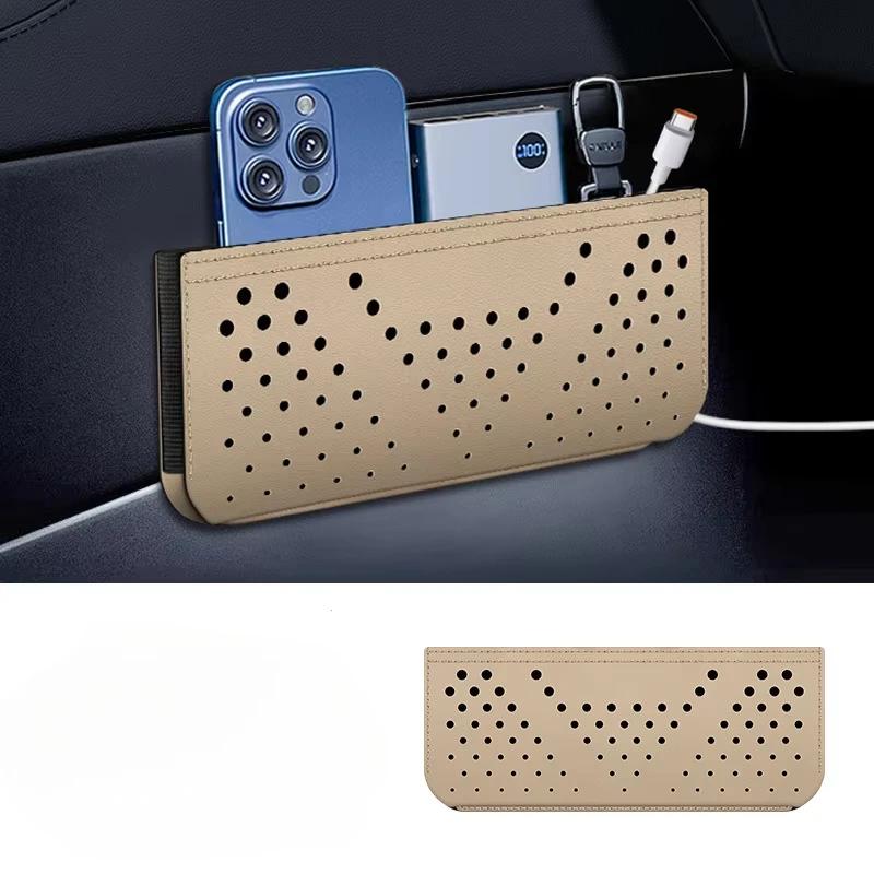 Car Net Storage Bag Car General Storage Box Multi-Functional Storage Bag Mobile Phone Hanging Bags Paste Type Car Accessories