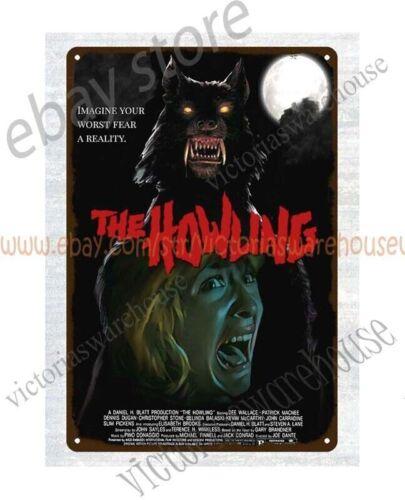 The Howling horror movie poster scary film metal tin sign home decor bar club 20x30cm（7.8x11.8inch）