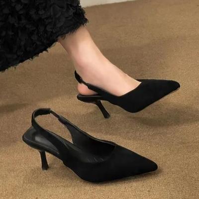 Sandali con Tacco Alto a Punta da Donna alla Moda Abito da Banchetto Pompe da Festa di Matrimonio Designer Slingback Eleganti Scarpe Slingback Pompe