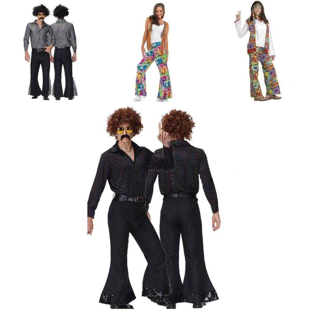 Retro 70s Disco Hiphop Kostým Set Nezbytnost Pro Disco Párty