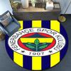 Fenerbahçe Sports Club Emblem Round Rug for Livingroom,Bedroom, Palyroom, Chair Rug, Area Rug, Circle Carpet, Fan Christmas Gift