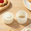 Spiral Pattern Mold 2-in-1 Round Mooncake Mold, Double Ended Pastry Press with Scallop And Non-stick Cookie Embossing for DIY Baking, Handheld
