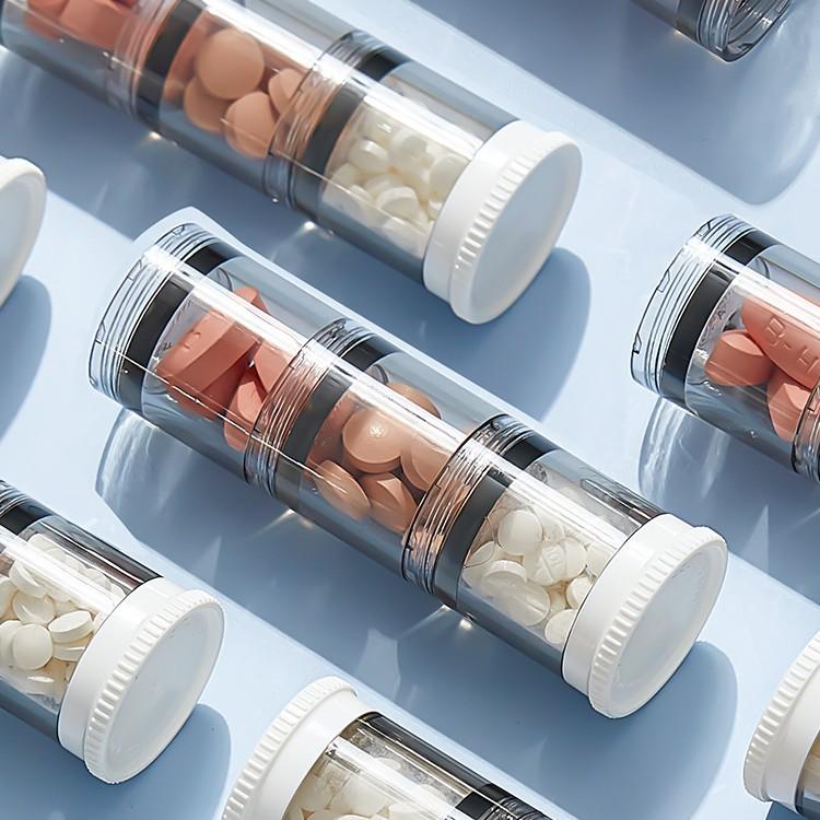 Travel Pill Organizer: Three-Meal Portable Medication Reminder Box with Early, Midday, Evening Compartments