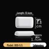 A5 White Melamine Cheong Fun Plate - Imitation Porcelain, Commercial Use, Creative BBQ and Breakfast Snack Dish