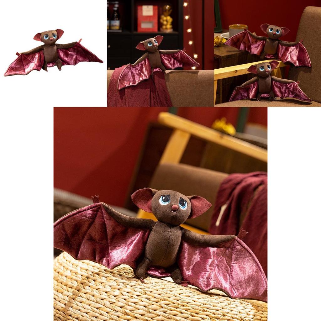Purple Bat Plush Toy Halloween Gift Soft Animal Doll For Kids