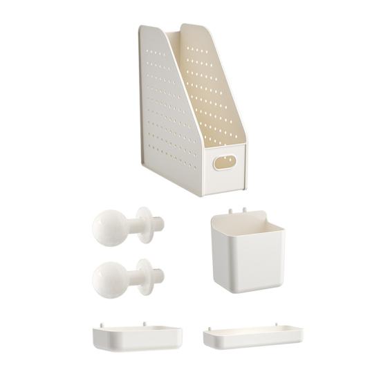 Reading Stand Multi-Grid Desktop Organizer with Elevated Base Rounded Corners to Prevent Book Small