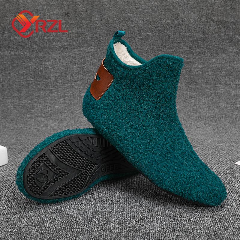 YRZL Men's Cotton Shoes Autumn Winter Home Shoe Light Soft Comfortable Man Loafers Shoes Warm Anti-skid High Quality Men Shoes