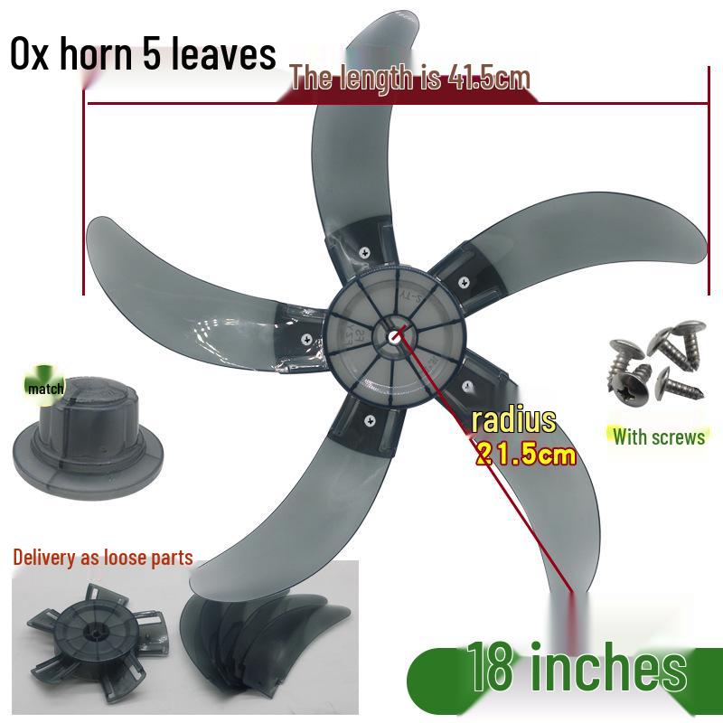 Accessori Ventola Universale Silenziosa a 5 Pale: 12/14/16 Pollici per Ventilatori da Scrivania, da Pavimento e da Parete (400 millimetri)