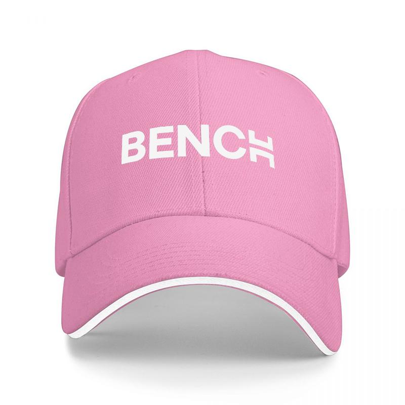 BENCH Logo Baseball Cap Black with White Embroidered Branding and Contrast Trim Classic Streetwear Style for Everyday Wear