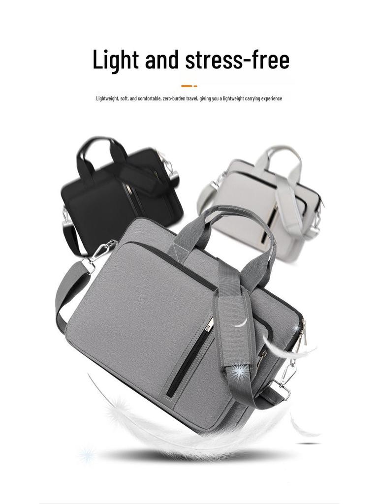 Wodoodporna nylonowa teczka na laptopa o dużej pojemności, 14-15 cali