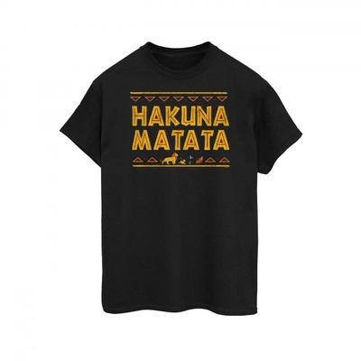 Damen/Damen Der König der Löwen Hakuna Matata Baumwoll-Boyfriend-T-Shirt
