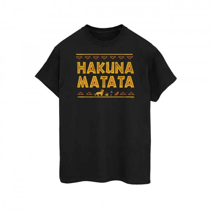 

Disney Womens/Ladies The Lion King Hakuna Matata Cotton Boyfriend T-Shirt L