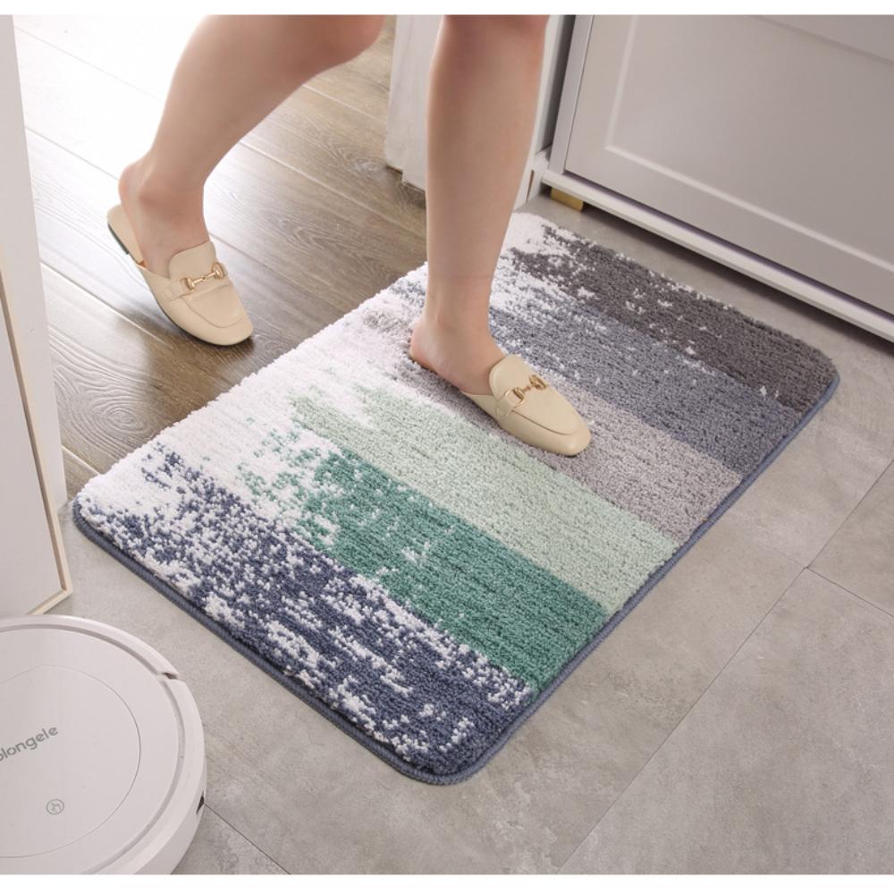 Print Sponge Bathroom Cashmere Thickening Mat Bath Non-slip Carpets In Wash Basin Bathtub  Floor Rug Shower Room Doormat Memory Foam 3D Pad