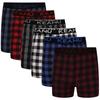 Keanu Mens Checked Cotton Blend Boxer Shorts (Pack Of 6)