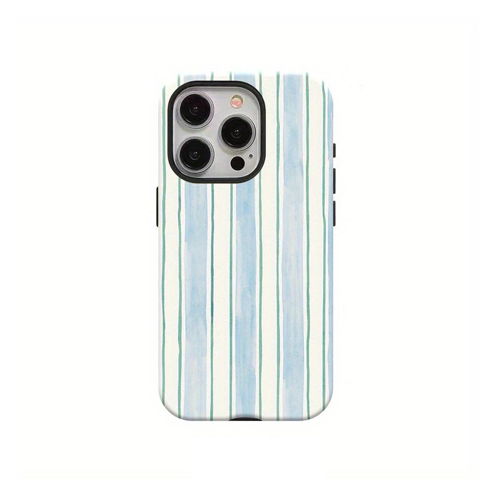 

Luxury Clmj Simple Light Blue Polka Dot Pattern Phone Case for iPhone 17 16 15 14 13 12 11 Air Pro Max Plus Double-layer Cover iPhone 17 Pro