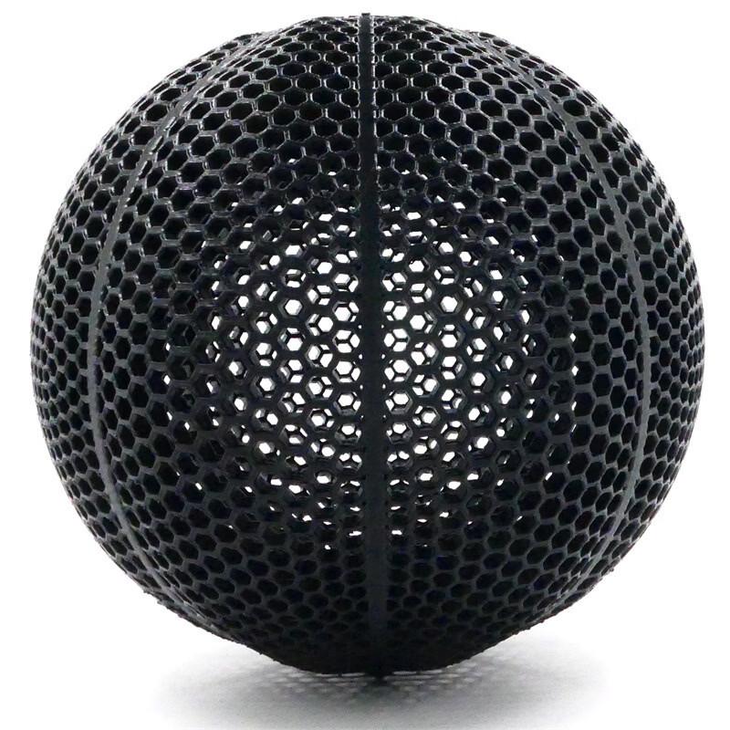 Pallone da basket Norman cavo senza aria stampato in 3D