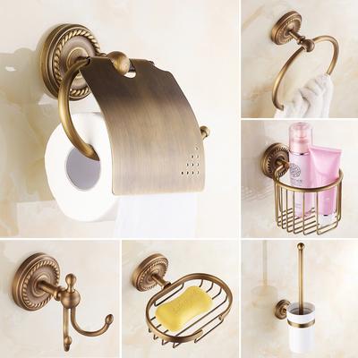 Bathroom Accessories Bath Hardware Set Antique Color Toilet Paper Holder Towel Rack Tissue Holder Cup Holder Robe Hook HJ-1300F