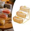 Fruit Basket Bowl Fruits Holder 3 Tier Versatile with Metal Stand Serving Tray for