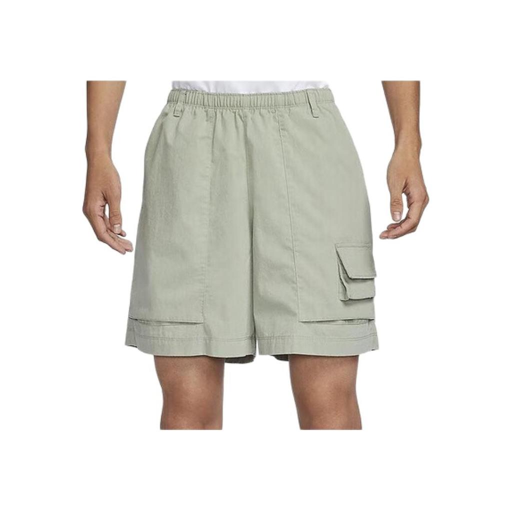 Nike Solid Color Outdoor Sports Elastic Waist Mid Rise Five Point Casual Shorts Men shorts Green FN3217-370