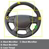 DIY Hand Sewing Car Steering Wheel Cover Wrap For Hyundai Genesis 2015 2016