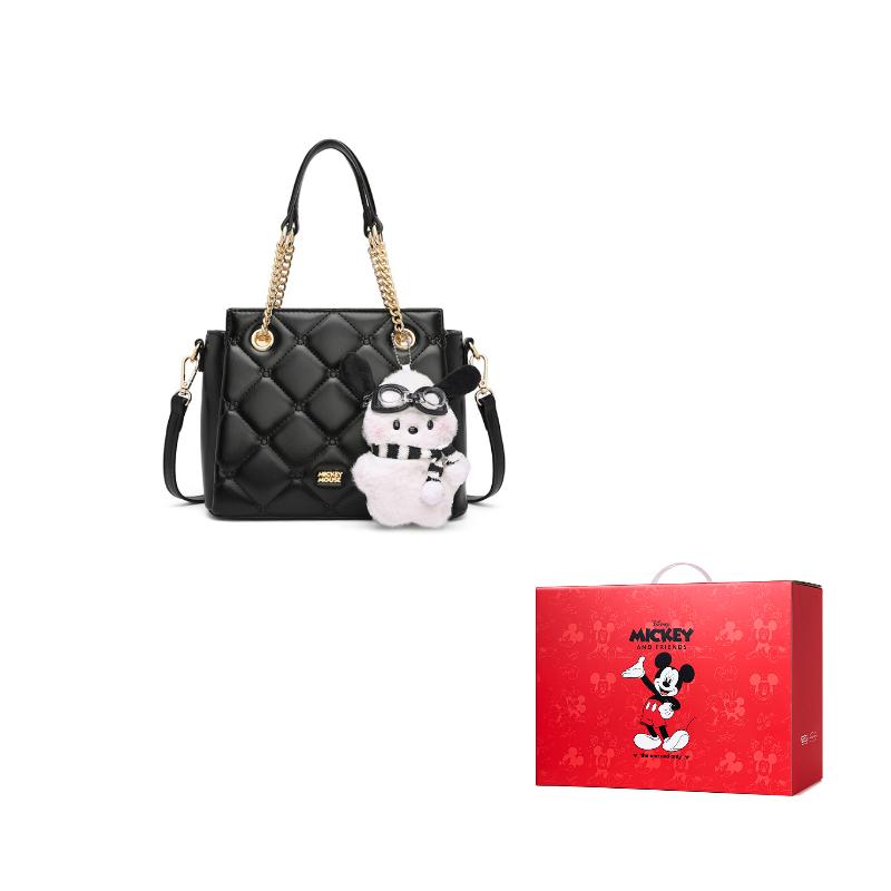 

New Disney PU Shoulder Bag Handbag Shoulder Bag Regular Women s Ecru/Black DHB41440-A 23.1*9.9*20.1CM