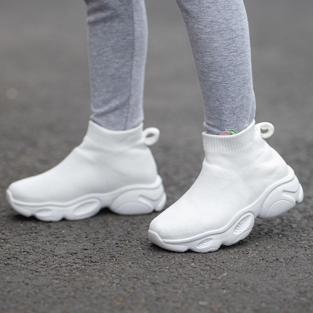 New Kids Sock Shoes Knitted Fashion High Top Sneakers for Boys Girls Casual Sport Sock Sneakers Children Tennis Shoes