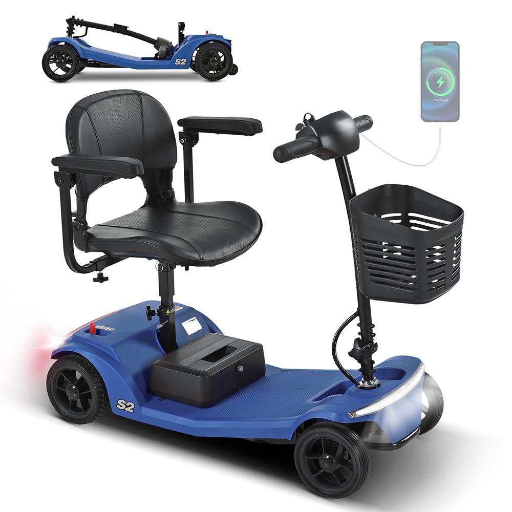Los Patinetes Eléctricos Son Adecuados Para Ancianos Y Discapacitados Motor Sweetrich 250W Velocidad Máxima 6Km/h Autonomía Máxima 15Km Carga 136Kg S2