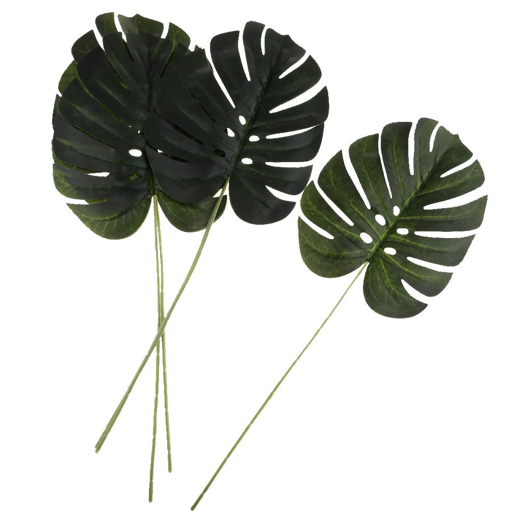Buy 5x Large Artificial Leaf Faux Monstera Foliage Leaves Home Decor M