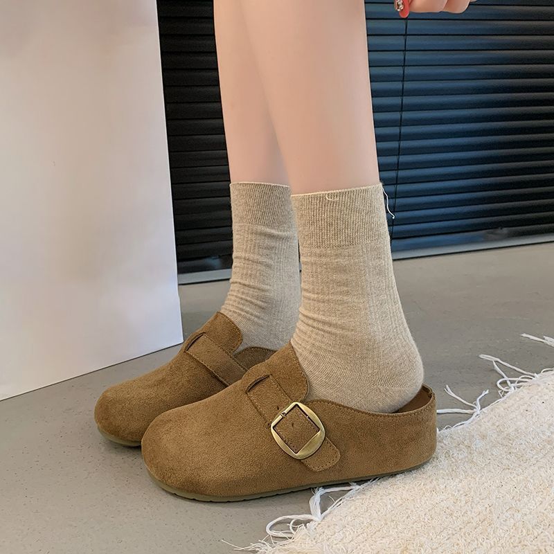 Fashion Women's Baotou Slippers Seasonal Retro Style Lazy Baotou Birkenstocks Slippers Women