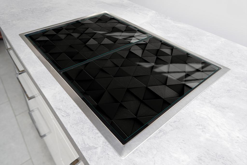 SZKLANA PŁYTA OCHRONNA DO KUCHNI 2x35x52 CZARNA