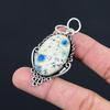 Oval Natural K2 Jasper Sterling Silver Elegant Wedding Mother Handmade Pendant