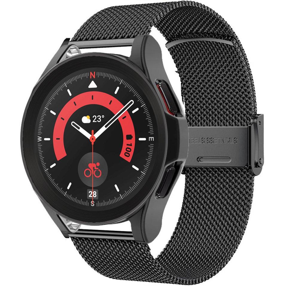 Bracelet + Case for Samsung Galaxy Watch 5 Pro 45mm, Black