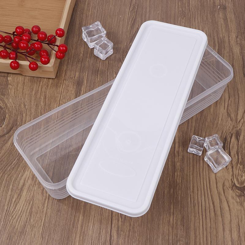 1Pc Pasta Containers Storage Clear Rectangular Container With Lids Stackable Long Noodle Holder Airtight Containers For Cabinet