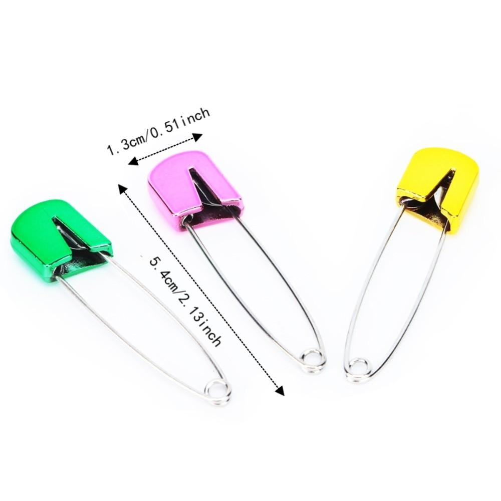 100pcs Assorted Color Safety Pins Stainless Steel Cloth Diaper Pins Diaper Pins  For Tag Fastening