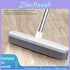 Plastic Floor Scraper Brush With Soft Head And Extended Handle For Bathroom Cleaning