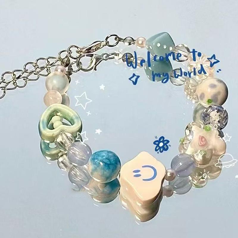 Cute Cat Beaded Elastic Rope Bracelet For Women Cute Personality Fashionable Niche Elegant Exquisite And Jewelry