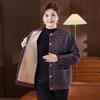 Grandma's Autumn Knitwear: Plus-Size Velvet Thick Cardigan for 70-80 Year Olds - Perfect for Fall & Winter.